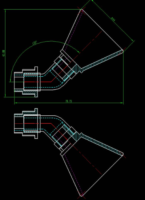 Plan technique de l'embout métallique réutilisable d'AlcoScanner